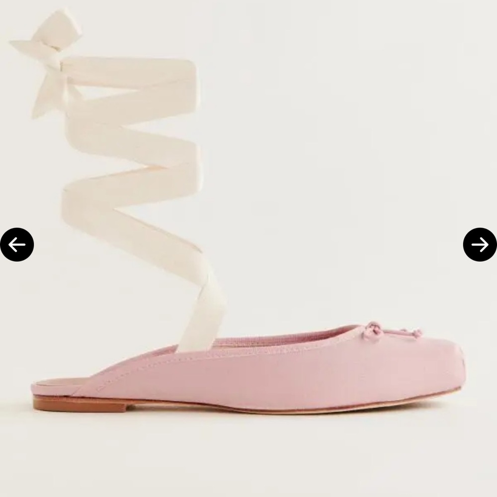 Reformation Megan Lace Up Ballet Flat - Picture 3 of 8
